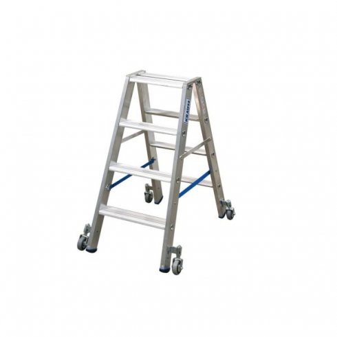 Стремянка Krause Stabilo с роликами 2x4 ступеней (124821)