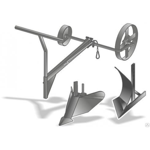 Комплект прицепных орудий к мотолебедке (рама, плуг, окучник) (КПО)