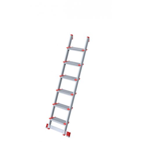 Лестница алюминиевая приставная рифленые ступени широкая поперечная траверса Новая высота 8 ступеней 5170108