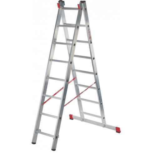 Лестница алюминиевая двухсекционная профессиональная Новая высота 12 ступеней 3220212