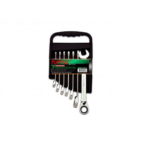 Набор ключей комбинированные с трещоткой Pro Series TopTul GAAM0709
