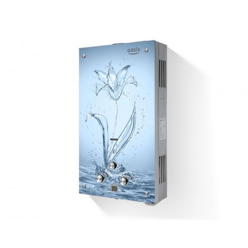Водонагреватель (Газовая колонкаOasis) Glass 20 SG панель "водный цветок"