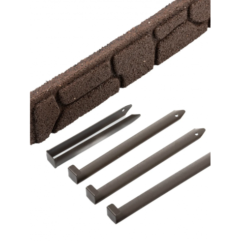 Бордюр садовый Multy Home Stones (9х120 см, коричневый)