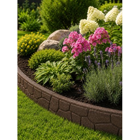 Бордюр садовый Multy Home Stones (9х120 см, коричневый)