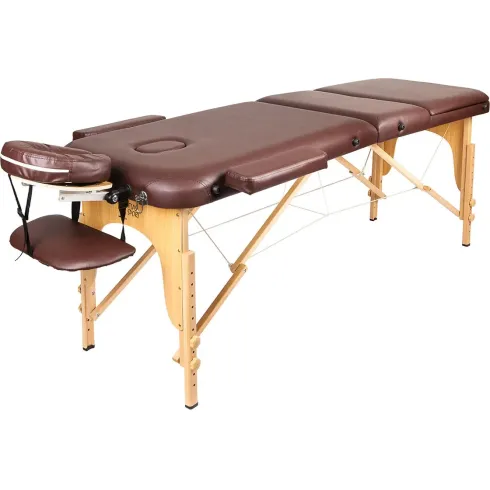 Массажный стол Atlas Sport складной 3-с 70 см деревянный (коричневый)