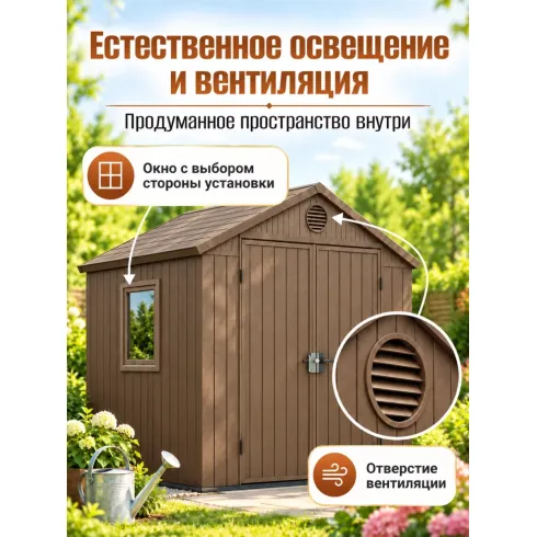 Хозблок садовый Keter Darwin 6x4 коричневый
