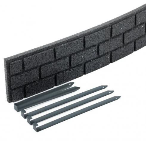 Бордюр садовый Multy Home EZ Border Bricks (120 см, серый)