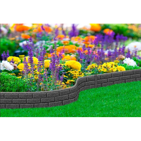 Бордюр садовый Multy Home EZ Border Bricks (120 см, серый)