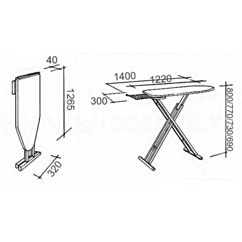 Доска гладильная Perfecto Linea Standard 2