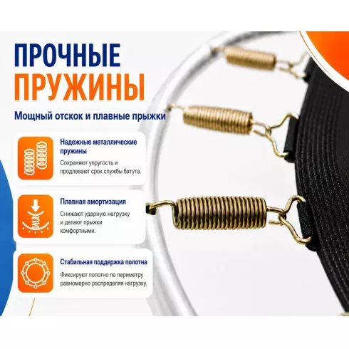 Батут Ametist Outside D374-12FT Blue/Orange