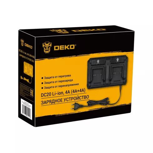 Двойное зарядное устройство DEKO DC20 (081-1070)