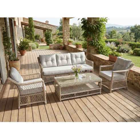 Комплект садовой мебели Lisofa Barocco 61164 (песочный)