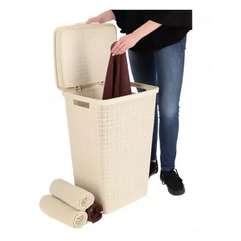 Корзина для белья Curver Jute (58 л, кремовый)