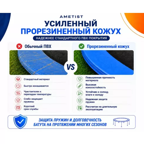 Батут Ametist Outside D404-13FT Blue/Orange
