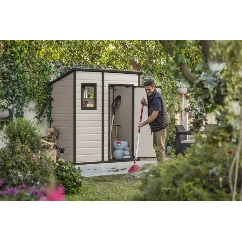 Хозблок садовый Keter Manor Pent 6x4 бежевый