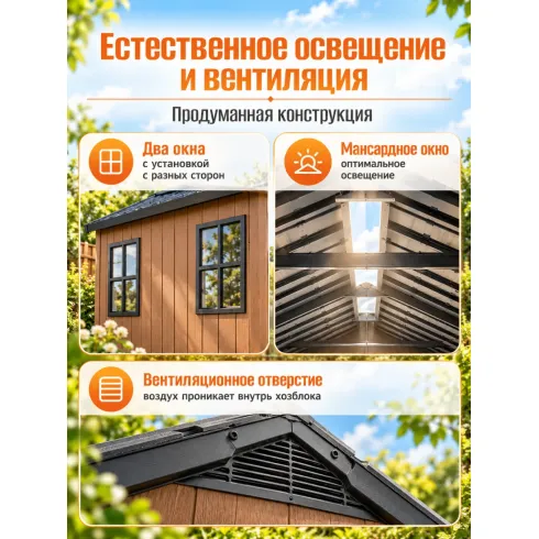 Хозблок садовый Keter NewtonPlus 757/775