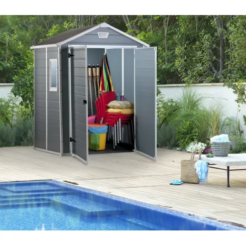Хозблок садовый Keter Manor 6x5DD серый