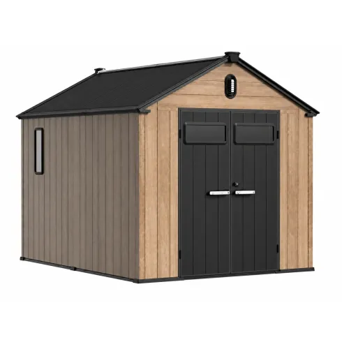 Хозяйственный блок Springhouse Smart Country Deco 8х8 (чёрный/ореховый)