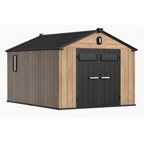 Хозяйственный блок Springhouse Smart Country Deco 8х12 (чёрный/ореховый)