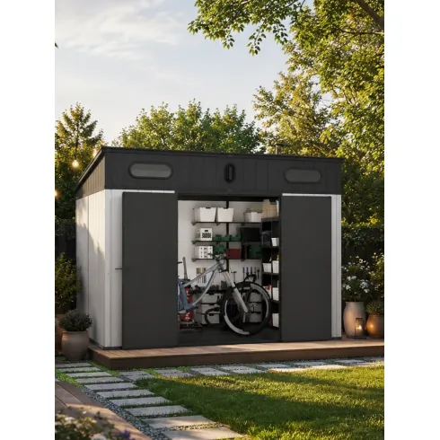 Хозяйственный блок Springhouse Smart Villa Pent 10х7 (черный/светло-серый)