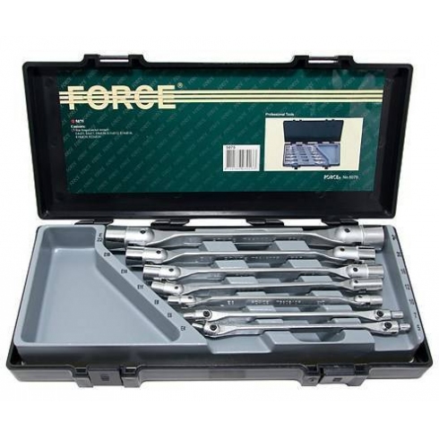 Набор торцевых шарнирных ключей Е-профиль Force 5075