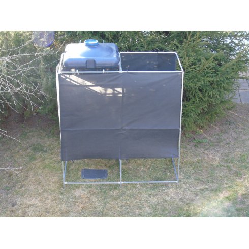 Каркас душа с тамбуром с баком Пластбак 100 л без подогрева