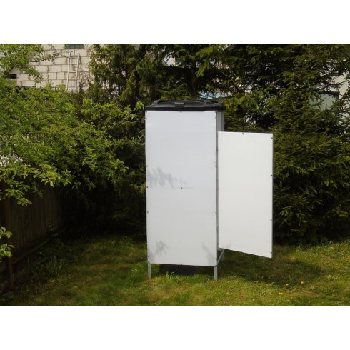 Каркас душа усиленный с баком Росток 150 л с подогревом с поликарбонатом и двёркой