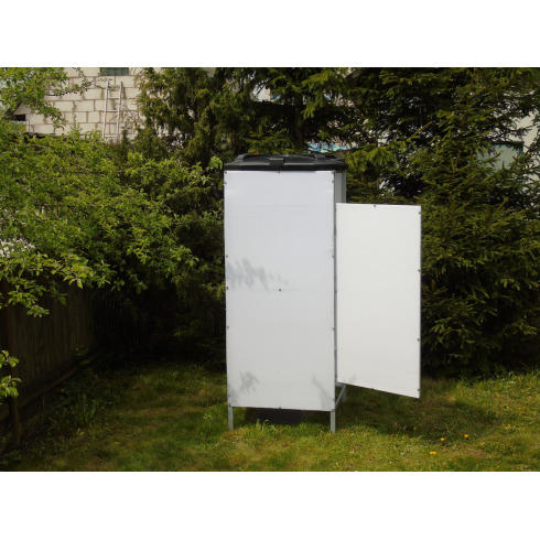 Каркас душа усиленный с баком Росток 250 л с подогревом с поликарбонатом и двёркой