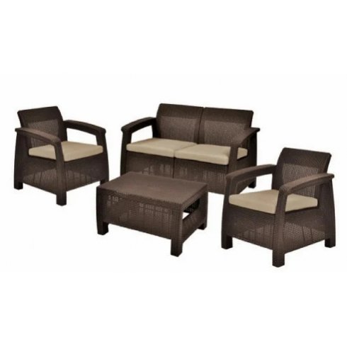 Набор мебели Keter Plastic Corfu Set (коричневый) 223201