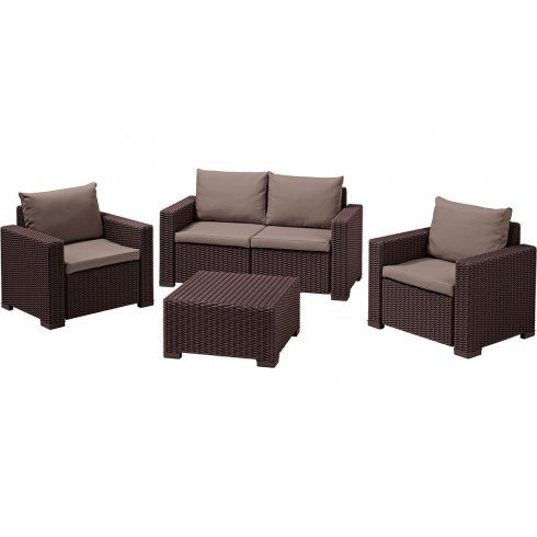 Набор мебели Keter Plastic California 2 Seater (коричневый) 192591