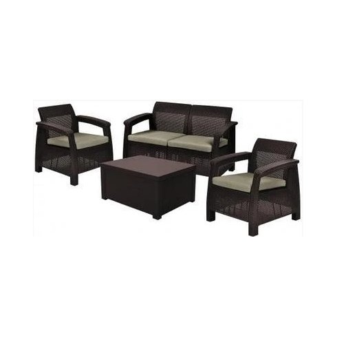 Набор мебели Keter Plastic Corfu II Box (коричневый) 223172