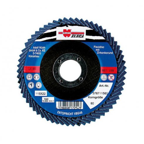Диск лепестковый Wurth Flexi K36 115X22 мм