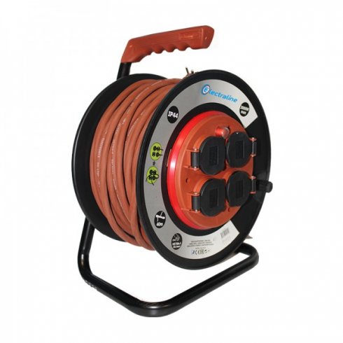 Удлинитель на катушке Electraline 49044 (40м, оранжевый)
