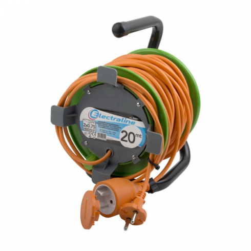 Удлинитель на катушке Electraline 49051 (20м, оранжевый)