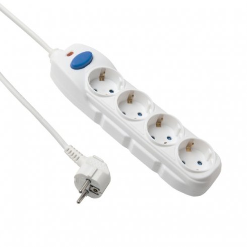 Удлинитель Electraline 62166 (5 м, белый)