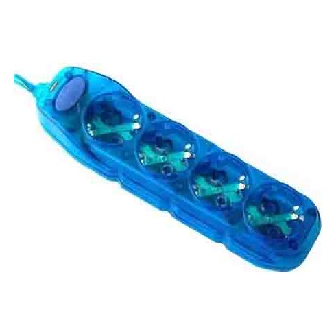 Удлинитель Electraline 62306 (5 м, прозрачный/голубой)