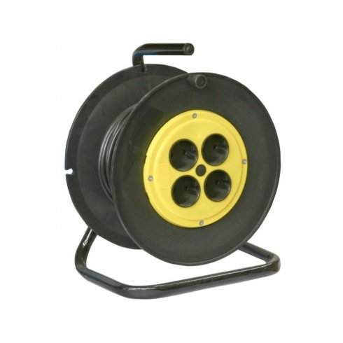 Удлинитель на катушке Калибр УСК2-4-25 (25 м, черный)