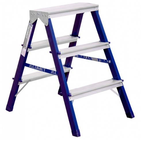 Двухсторонняя стремянка Алюмет 3 ст. MD8203