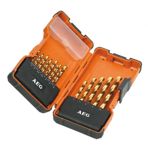 Набор сверл AEG HSS-G Ti.  (19 шт.)