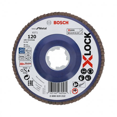 Диск шлифовальный по металлу Bosch X-LOCK Best for Metal