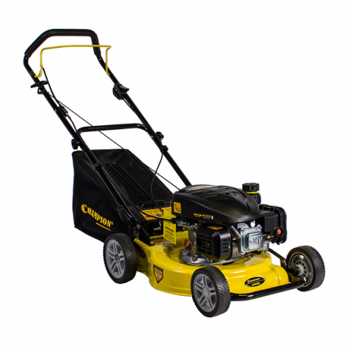 Champion LM4122 — газонокосилка с легким стартом и регулируемой высотой скашивания