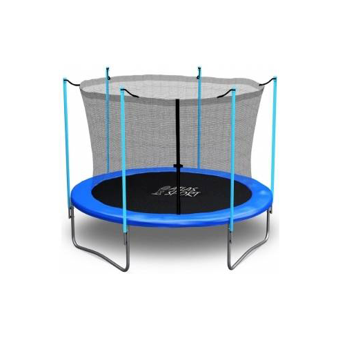 Батут Atlas Sport 312 см (внутренняя сетка и лестница) blue