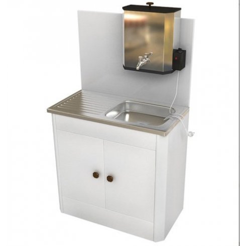 Умывальник "Акватекс" ДУЭТ с водонагревателем для дачи "Петромаш" ЭВБО-20/1,25Н белый, белое золото, медь, бронза, серебро,аквамикс, лагуна