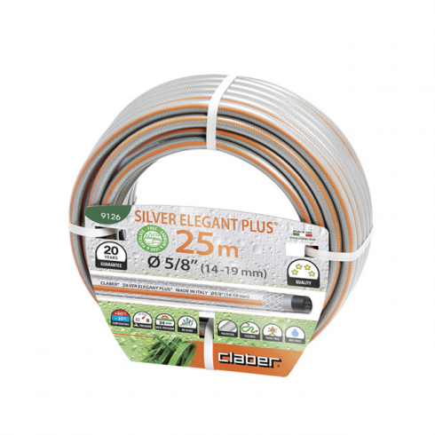 Шланг поливочный Claber Silver Elegant Plus 5/8" (14-19 MM) 25 м